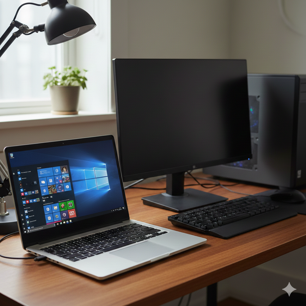 Laptop alebo stolný počítač - ktorý zvoliť na prácu?