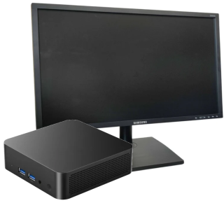 Mini PC i3 + 22" LCD monitor + myš + klávesnica